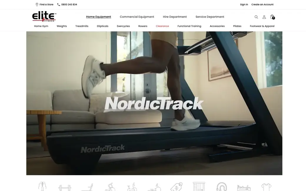 Elite Fitness website